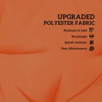 Outsunny Set of Two Padded Outdoor Seat Cushions - Orange(m-4)