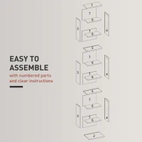 HOMCOM 260 Narrow CD Storage Unit - Grey(m-7)