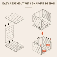 HOMCOM 107 L Plastic Storage Chest with Lid - Dark Brown(m-7)