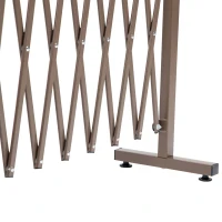 Outsunny Scherengitter Absperrgitter Scherensperre ausziehbar 52-405cm Garten Alu Braun H103,5cm(m-10)