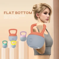 SPORTNOW 4kg/6kg/8kg/10kg Soft Kettlebell, Set of 4 Kettle Bell with Non-Slip Handle for Home Gym Weight Lifting and Strength Training(m-6)