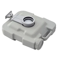HOMCOM Sanita Portátil WC Portátil com 2 Depósitos de 10L Suporta até 200 kg Sanita para Exterior Campismo 36x42x30 cm Cinzento(m-7)