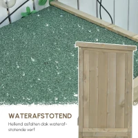 Outsunny Gereedschapsschuur 4 vakken Gereedschapsschuur Gereedschapskast schuur naturel / grijs(m-4)