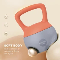 SPORTNOW 4kg/6kg/8kg/10kg Soft Kettlebell, Set of 4 Kettle Bell with Non-Slip Handle for Home Gym Weight Lifting and Strength Training(m-4)