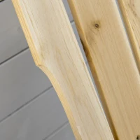 Outsunny Wooden Adirondack Rocking Chair Reclining Armchair Outdoor Garden Furniture Patio Porch Rocker - Natural(m-11)