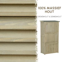 Outsunny Gereedschapsschuur 4 vakken Gereedschapsschuur Gereedschapskast schuur naturel / grijs(m-6)