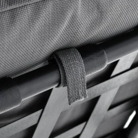 Outsunny Outdoor 3-person Metal Porch Swing Chair Bench, Grey(m-8)