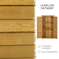 Outsunny Houten tuinkast lessenaarsdak tuinhuisje gereedschapshuisje gereedschapsschuur gereedschapskast(m-6)