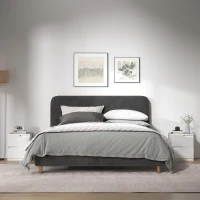 HOMCOM High Gloss Bedside Table Set of 2 - White(m-10)