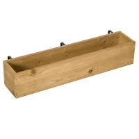 Outsunny Blumenkasten-Set, Wandmontage, frei versetzbar, Massivholz, 60 x 16 x 80 cm(m-11)