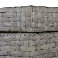 Outsunny 4 PCs Rattan Wicker Sofa Set Outdoor Conservatory Furniture w/ Side Storage Box(m-7)