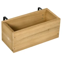Outsunny Blumenkasten-Set, Wandmontage, frei versetzbar, Massivholz, 60 x 16 x 80 cm(m-12)