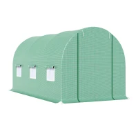 Outsunny 4.5 x 2 x 2m Polytunnel Greenhouse Outdoor Portable Walk-In Greenhouse with Windows(m-12)