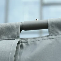 Outsunny Pergola-Pavillon mit einstellbarem Stoffdach witterungsbeständig wasserabweisend Sonnenschutz Polyester Stahl Grau 3,6 x 3 x 2,27 m(m-10)