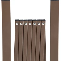 Outsunny Scherengitter Absperrgitter Scherensperre ausziehbar 52-405cm Garten Alu Braun H103,5cm(m-11)