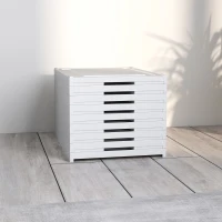 HOMCOM Regał na Buty 8-Poziomowy, Składany, z Wentylowanym Tyłem, Plastikowy, Biały(m-9)