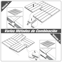 Outsunny Set de 9 Baldosas Cuadradas de 30x30 cm con Área de 0,81 m² Losetas Sistema de Clic para Balcón Terraza Jardín Negro(m-6)