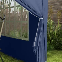 Outsunny 3 x 3(m) Pop Up Gazebo, Water and UV Resistant Party Tent Camping Canopy Marquee with Carry Bag, Blue(m-9)