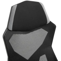 Vinsetto Chaise de bureau fauteuil gaming hauteur réglable dossier roulettes pivotantes repose-pied tissu en maille 58L x 63l x 112-122H cm gris noir(m-12)