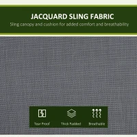 Outsunny Outdoor 3-person Metal Porch Swing Chair Bench, Grey(m-5)