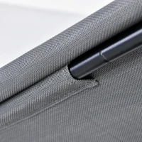 Outsunny Outdoor 3-person Metal Porch Swing Chair Bench, Grey(m-9)