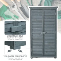 Outsunny tuinkast 87 cm x 46,5 cm x 160 cm(m-6)