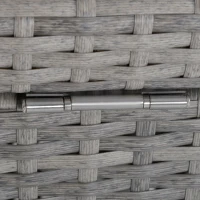 Outsunny 4 PCs Rattan Wicker Sofa Set Outdoor Conservatory Furniture w/ Side Storage Box(m-12)