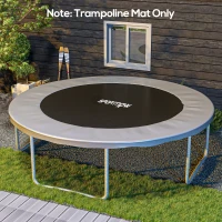 SPORTNOW Replacement Trampoline Mat with Spring Pull Tool, 72 V-Hooks, for 12ft Trampoline using 14cm Springs, Green(m-10)