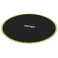 SPORTNOW Replacement Trampoline Mat with Spring Pull Tool, 72 V-Hooks, for 12ft Trampoline using 14cm Springs, Green(m-11)