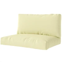 Outsunny Coussins de palette extérieur 2 places coussins de siège pour euro palette lavable 120 x 80 cm et 120 x 45 cm, beige(m-1)