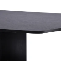 HOMCOM Computertisch mit Multimedia-Aufbewahrung Design mehrere Aufbewahrungsmöglichkeiten 137 L x 55 B x 92 H cm Schwarz und Weiß(m-5)