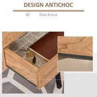 HOMCOM Bureau secrétaire bureau informatique dim. 105L x 55l x 100H cm 3 tiroirs + 3 niches piètement métal noir plateau imitation bois(m-6)