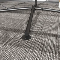 Outsunny Ständer für Hängesessel - Hängestuhl Ständer, Höhe 215 cm - Maximale empfohlene Belastung 150 kg, schwarzes Metall(m-5)