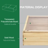 Outsunny Kas hout koude kas koude box kweekkas plantenbak voor balkon(m-5)