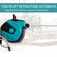 Tambur Retractabil DURHAND cu Furtun 1/2" 15 m și 7 Moduri(m-6)