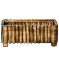 Outsunny Hochbeet Pflanzkasten Kräuterbeet Pflanzbeet Gemüse Blumenbeet Blumenkasten, Tannenholz 78x35x30 cm(m-11)