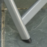 Outsunny Liegestuhl klappbar Sonnenliege mit verstellbarer Rückenlehne & Fußhocker in mehreren Positionen, schwarz(m-4)