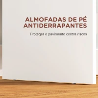 HOMCOM Toucador de Maquilhagem com Espelho Toucador com 2 Gavetas 3 Compartimentos Toucador para Dormitório 75x38x135 cm Branco(m-7)