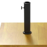 Outsunny Quadratischer Sonnenschirmständer - Betonfüllung, 25 kg Metallsockel mit 4 Rollen - Maße 45L x 45B x 36,5H cm(m-5)