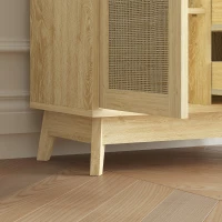 HOMCOM Buffetschrank Aufbewahrungsmöbel mit 3 Schubladen und verstellbarem Regal für Wohnzimmer Küche 60 x 30 x 81 cm Naturholz(m-5)