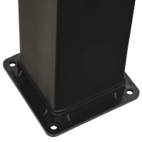 Outsunny Douche Solaire, Pomme de Douche Rotative à 360°, Douche pour les Pieds, Chauffe-eau jusqu'à 60°C, noir, 19 x 20 x 217 cm(m-5)