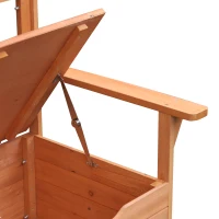 Outsunny Gartenbank aus Tannenholz mit Stauraum, Maße 112L x 58B x 84H cm(m-5)