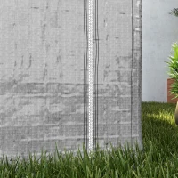 Outsunny Abri de jardin 2 x 2 x 2 m abri vélo extérieur mit feuerverzinktem Stahlrahmen, wasserdicht und UV-beständig - grau(m-5)