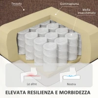HOMCOM Poltrona Alzapersona Elettrica Reclinabile con Telecomando e Tasca in Tessuto, Marrone Scuro(m-5)