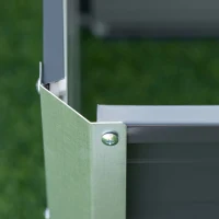 Outsunny Hochbeet aus Stahl Gartenbeet Pflanzkasten Blumenkasten Blumenkübel mit Handschuhe Dunkelgrau 66 x 47 x 40 cm(m-10)