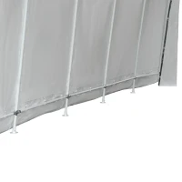 Outsunny Garagenzelt Carport Größe 6L x 3,6B x 2,75H m robustes verzinktes Stahl PE mit hoher Dichte 195 g/m² wasserdicht UV-beständig weiß grau(m-5)