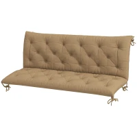 Outsunny Three-Seater Bench Cushion - Khaki(m-11)