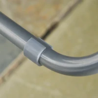 Outsunny Set of 2 Garden Sun Lounger Outdoor Reclining Seat Cushioned Seat Foldable Adjustable Recliner Red and White(m-13)