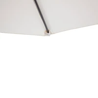 Outsunny Halber Sonnenschirm Ø 2,7 m Balkonsonnenschirm 5 Metallstreben Polyester Creme(m-5)