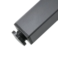 Outsunny Erweiterbarer rechteckiger Gartentisch für bis zu 6 Personen aus Aluminium Maße 80/160L x 80B x 75H cm Anthrazitgrau(m-4)